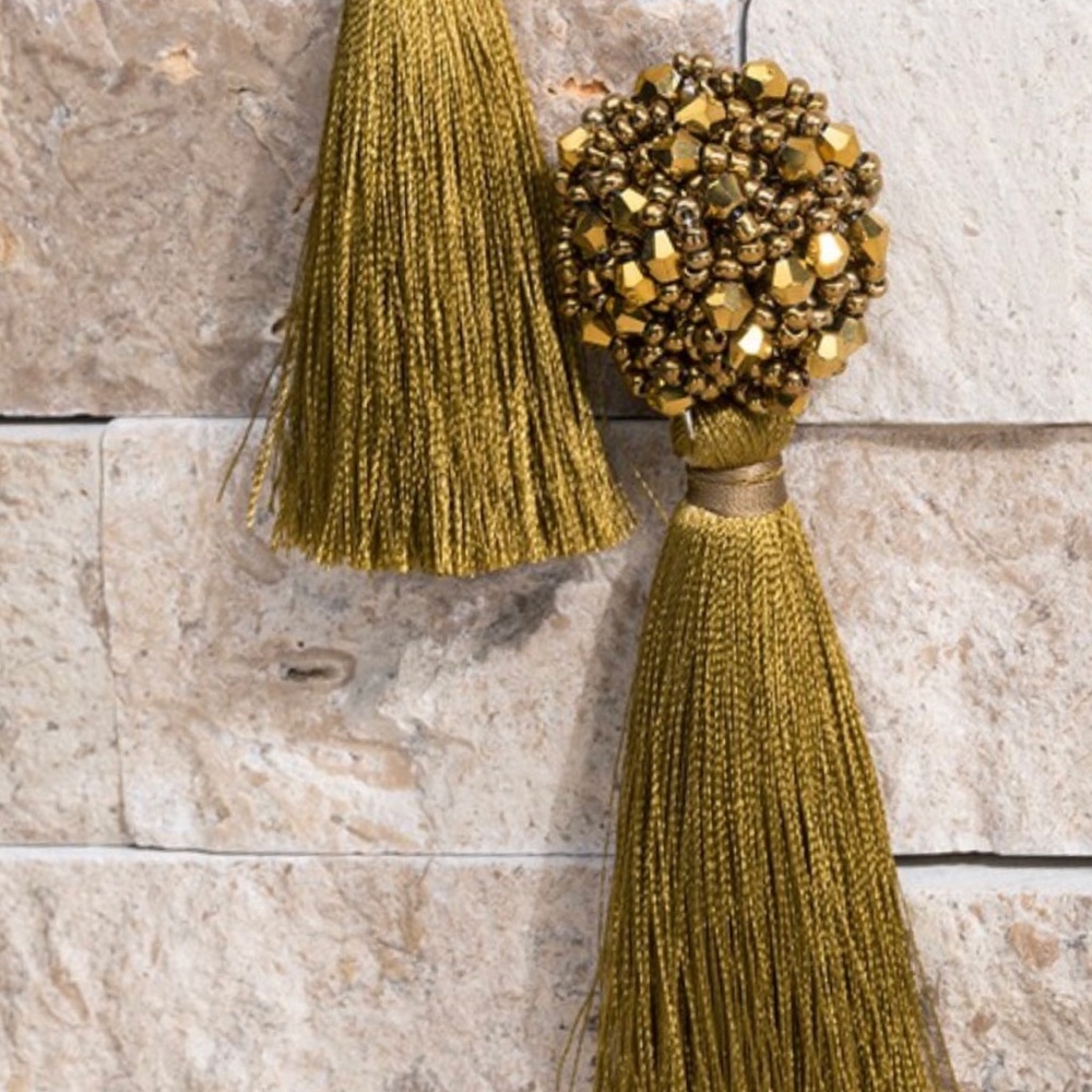 Beaded tassels (gold)